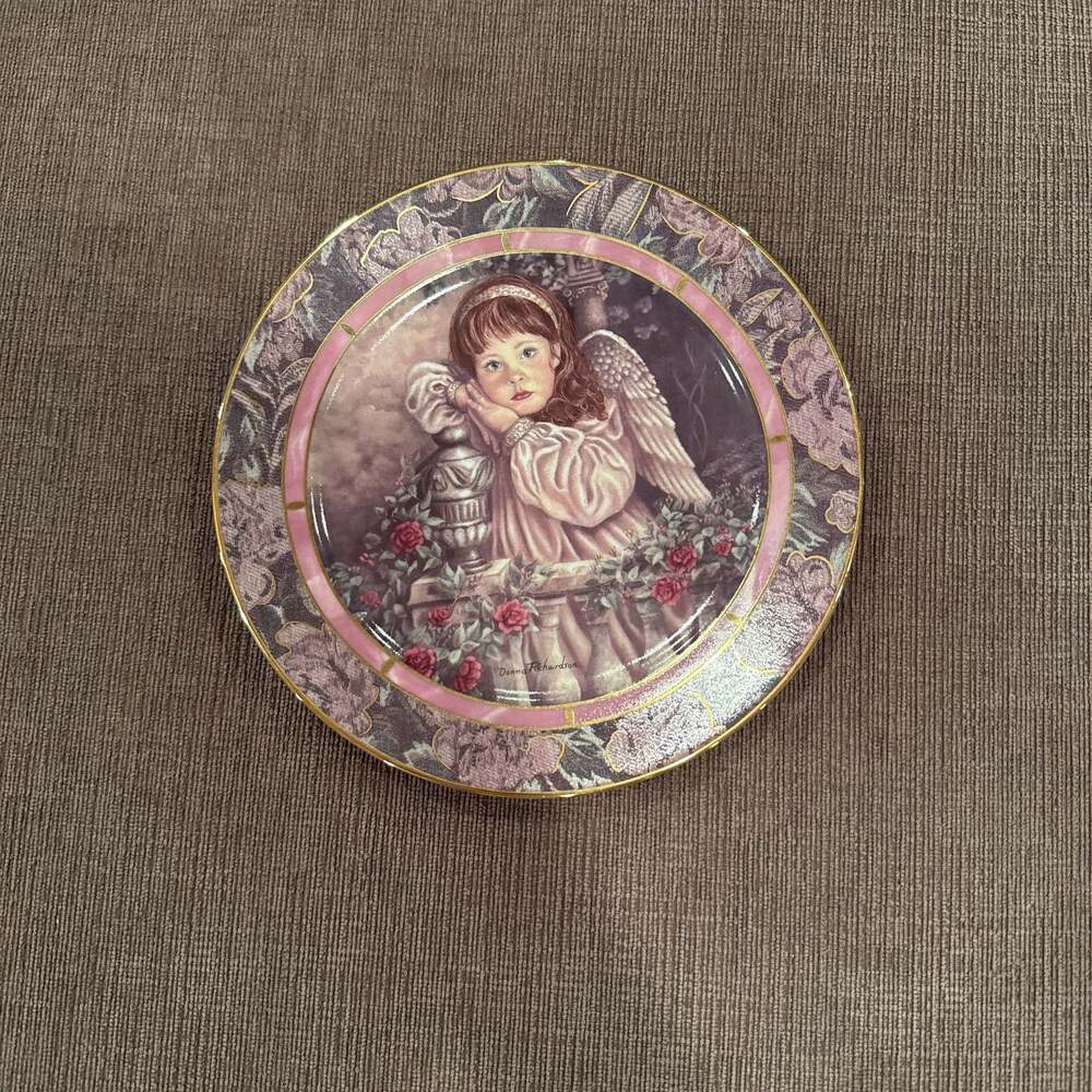 Hope Collector Plate ~ Gardens Of Innocence ~ Donna Richardson 1993 Angels